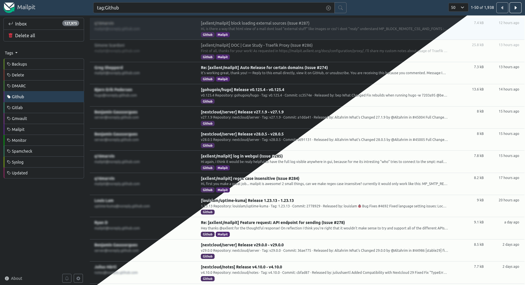 mailpit screenshot 1