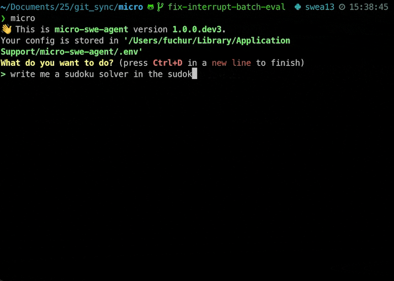 mini-swe-agent screenshot 2