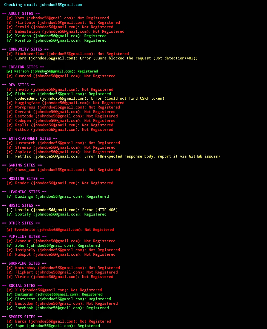 user-scanner screenshot 2