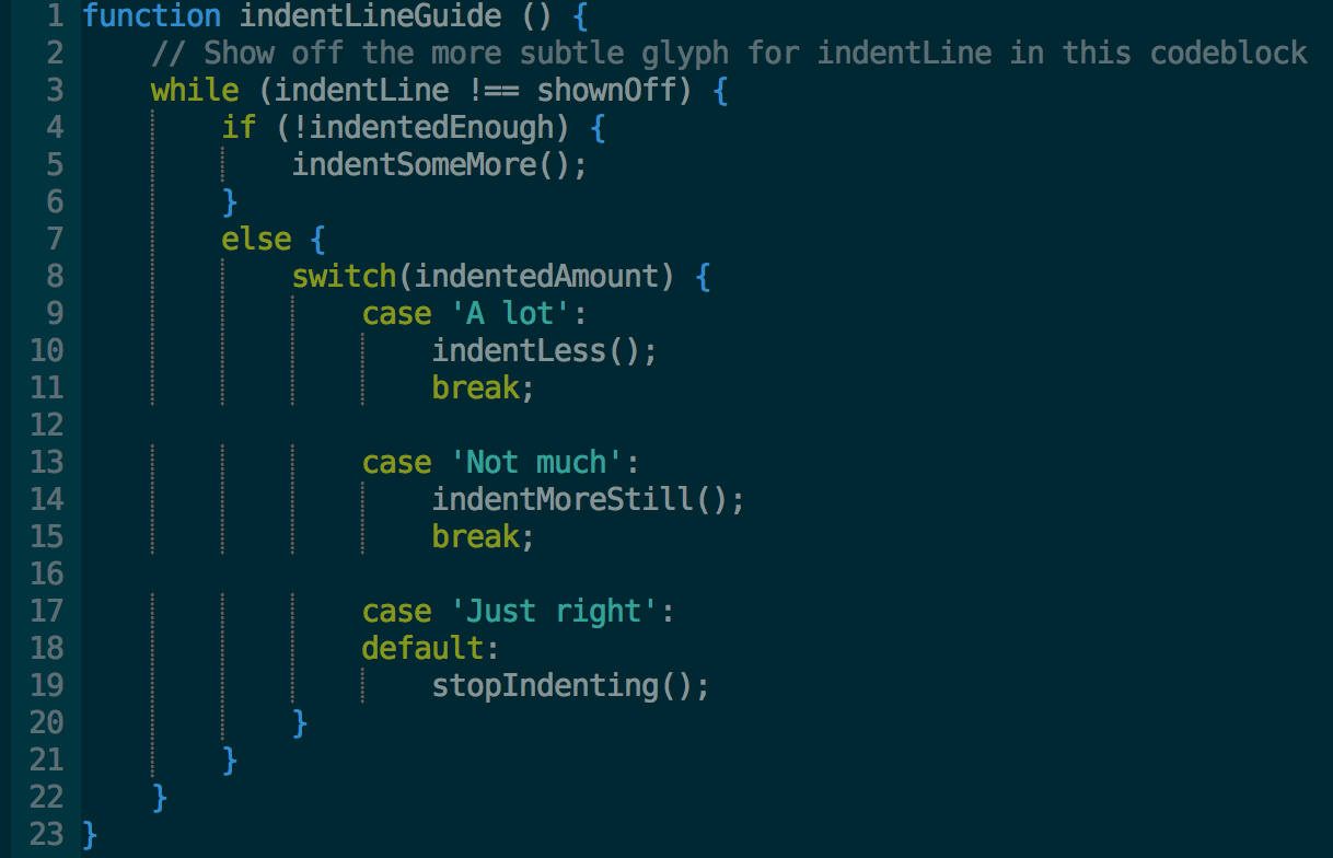 indentLine screenshot 2