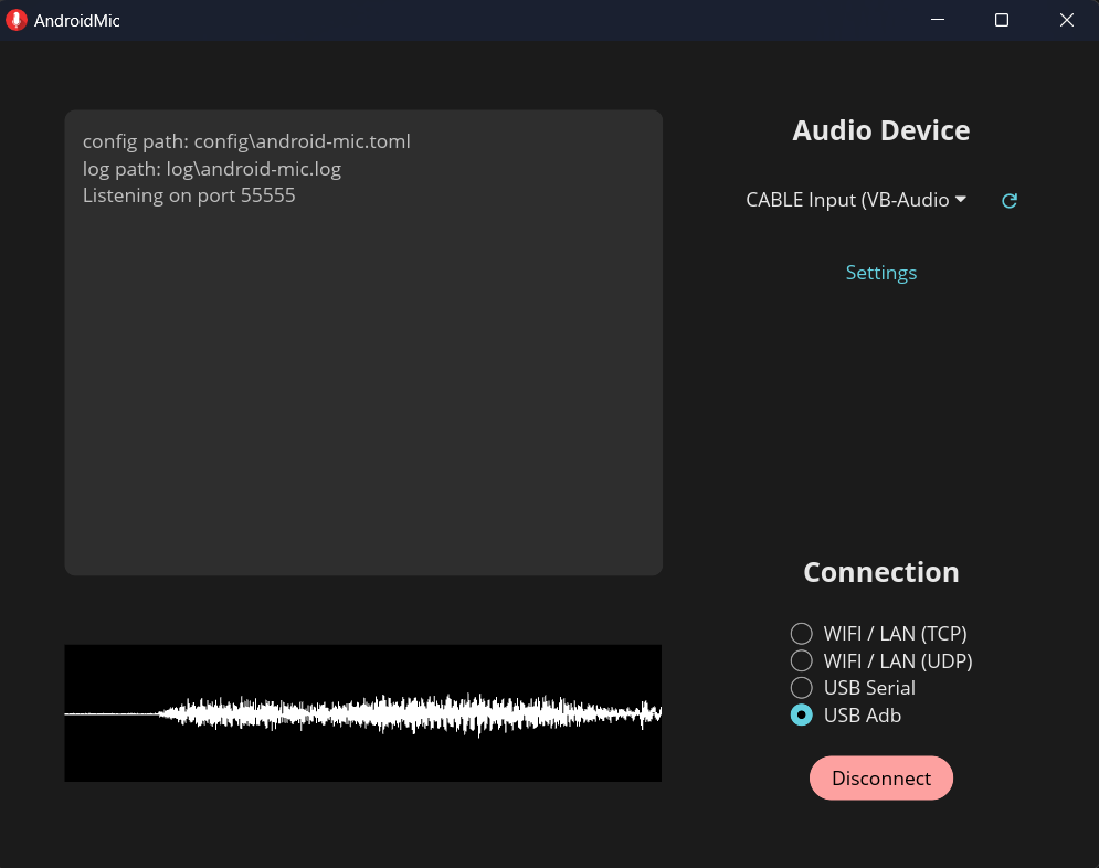 AndroidMic screenshot 1