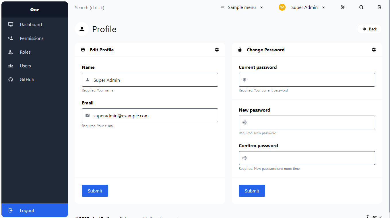 laravel-vue-admin-panel screenshot 6