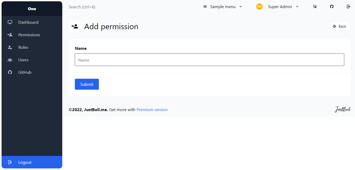 laravel-vue-admin-panel screenshot 5