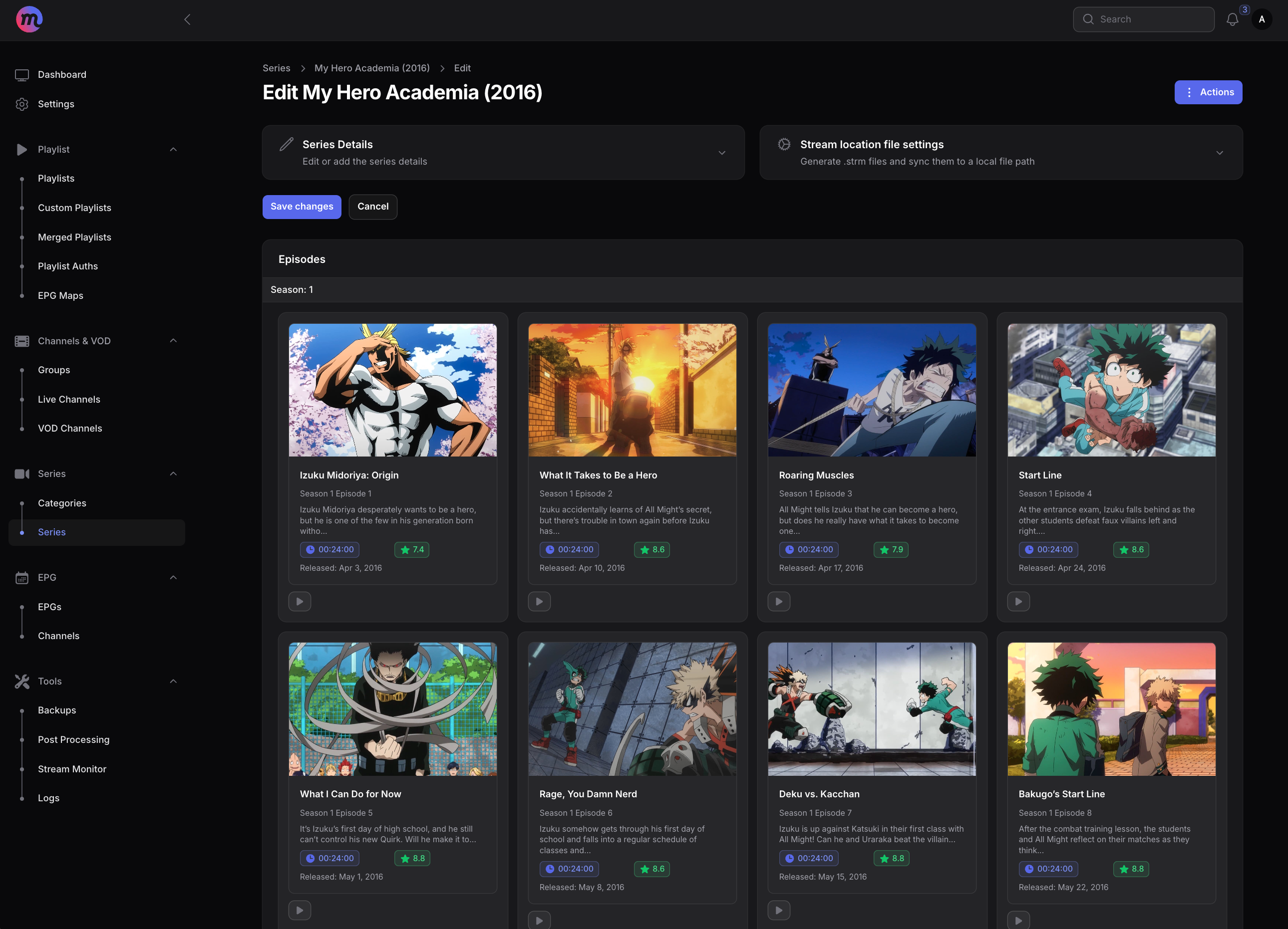 m3u-editor screenshot 2