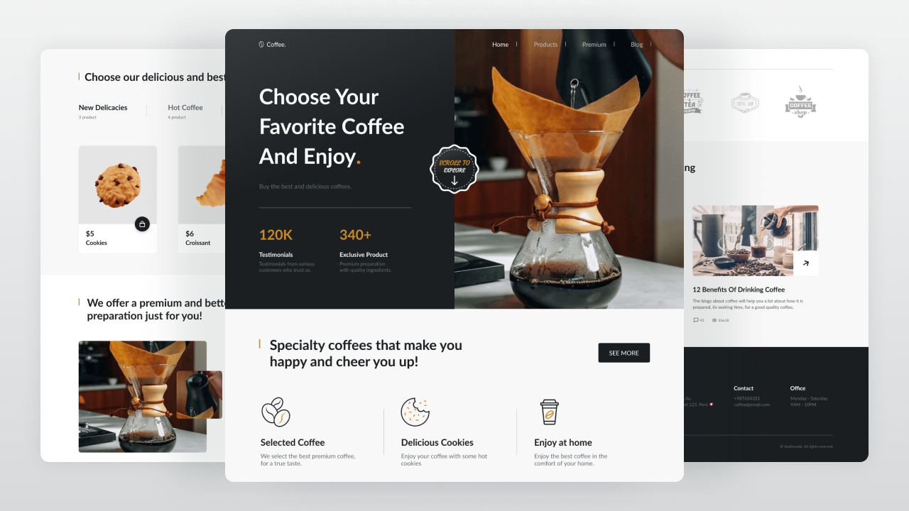responsive-coffee-website screenshot 1