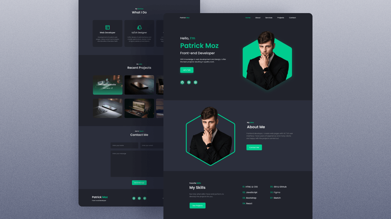 responsive-portfolio-website-patrick screenshot 1