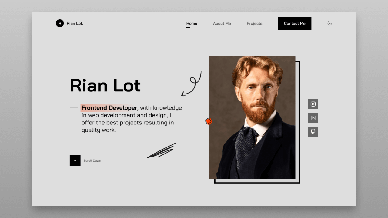 responsive-portfolio-website-rian screenshot 1