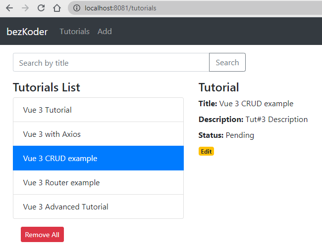 vue-3-crud screenshot 1
