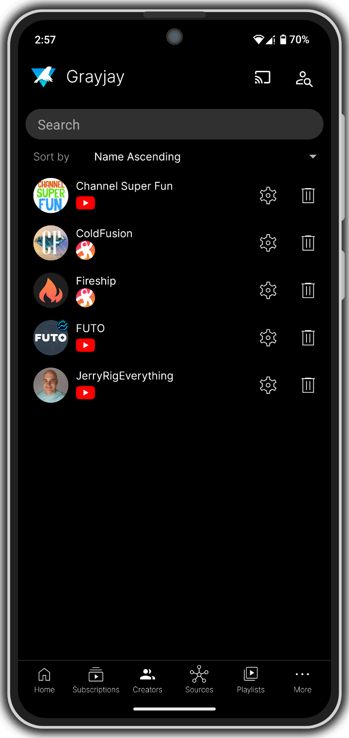grayjay-android screenshot 9