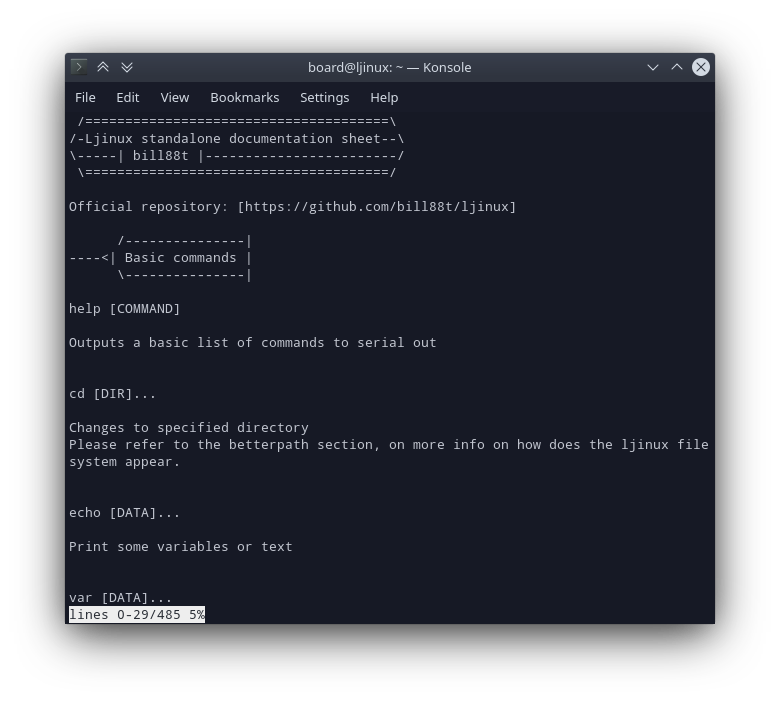 ljinux screenshot 2