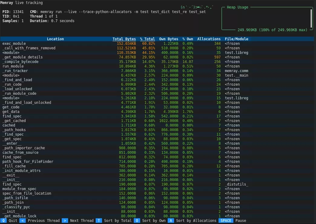 memray screenshot 6