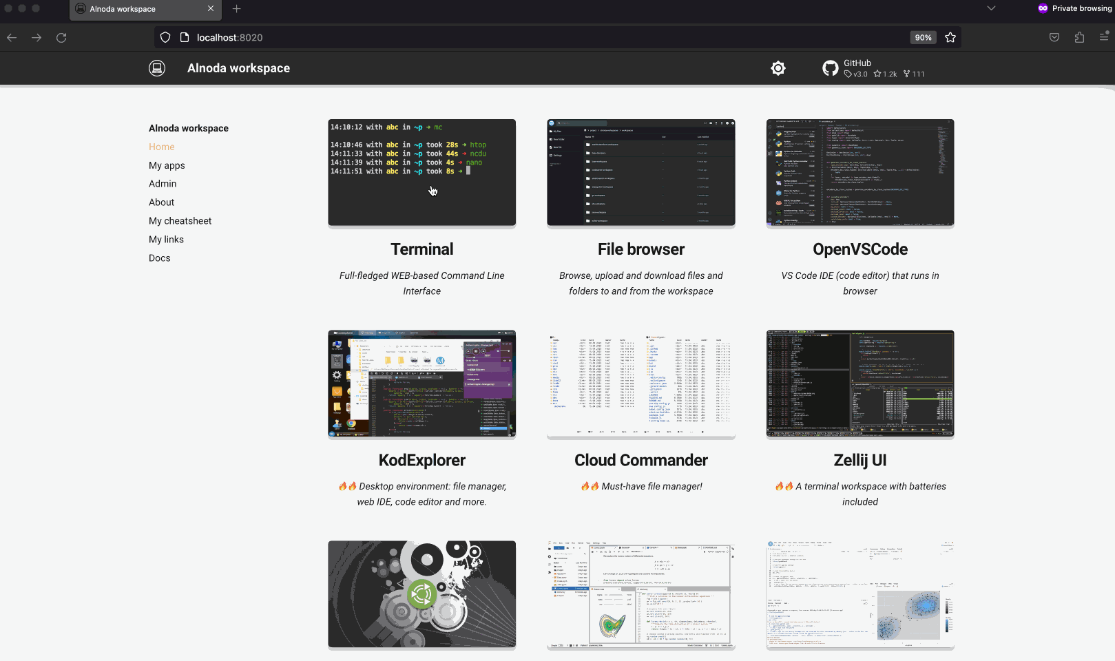 alnoda-workspaces screenshot 1