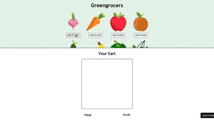 js-dom-greengrocers screenshot 1