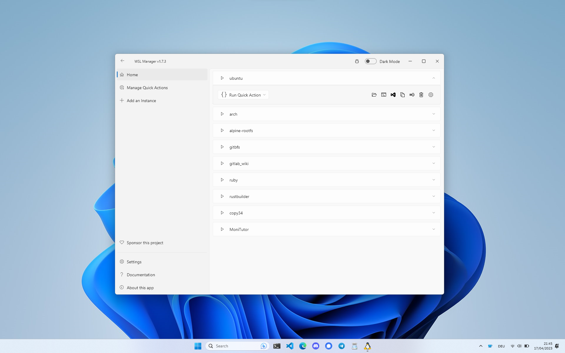 wsl2-distro-manager screenshot 2