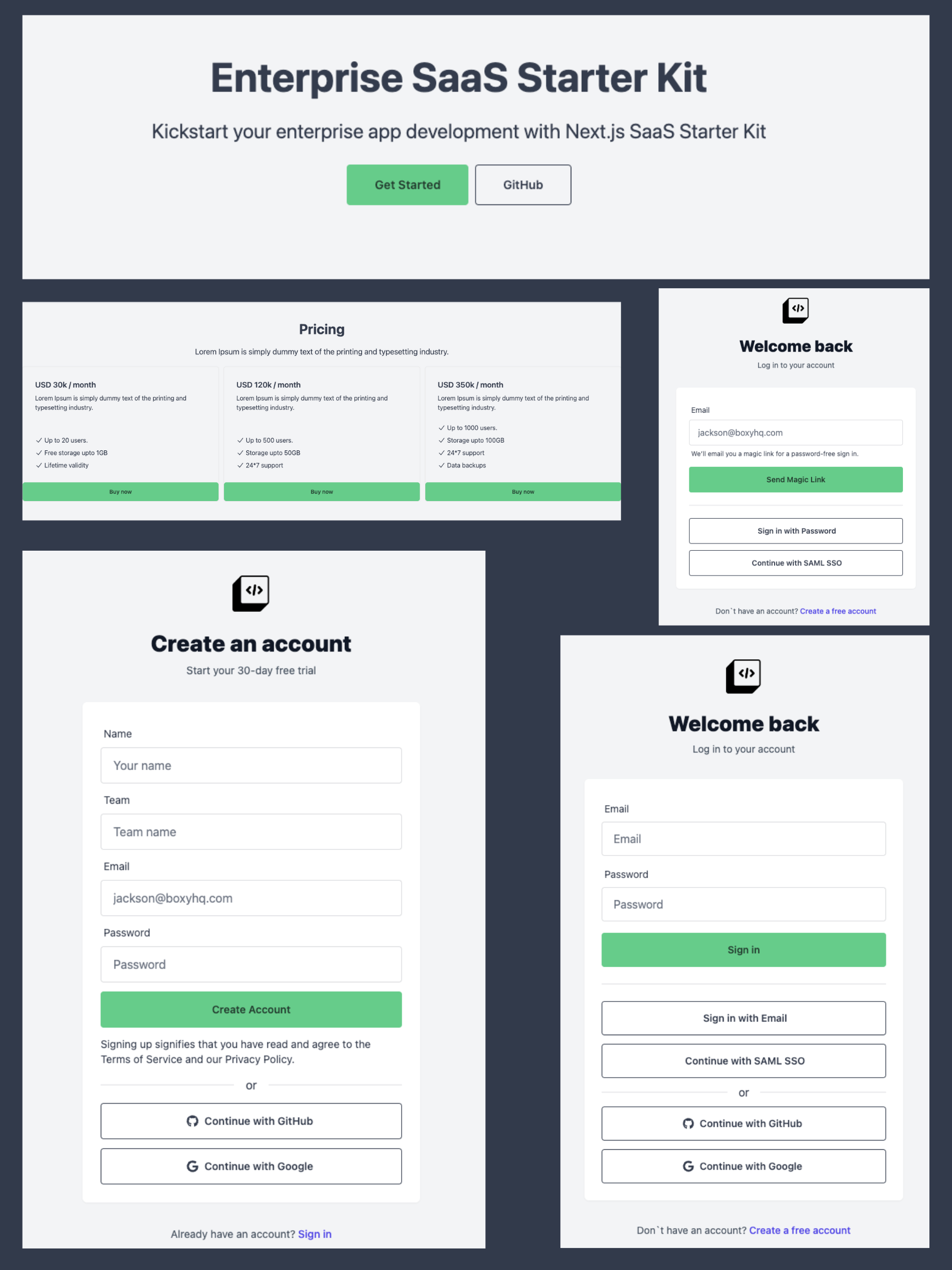 saas-starter-kit screenshot 1