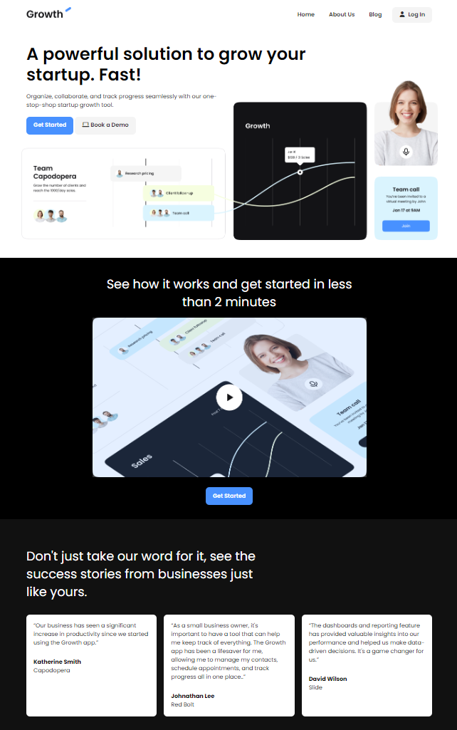 saas-landing-page screenshot 1