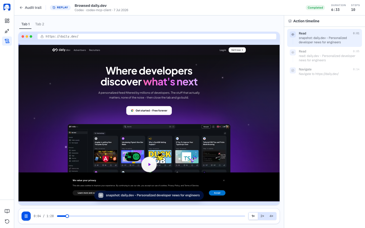 BrowserOS screenshot 3