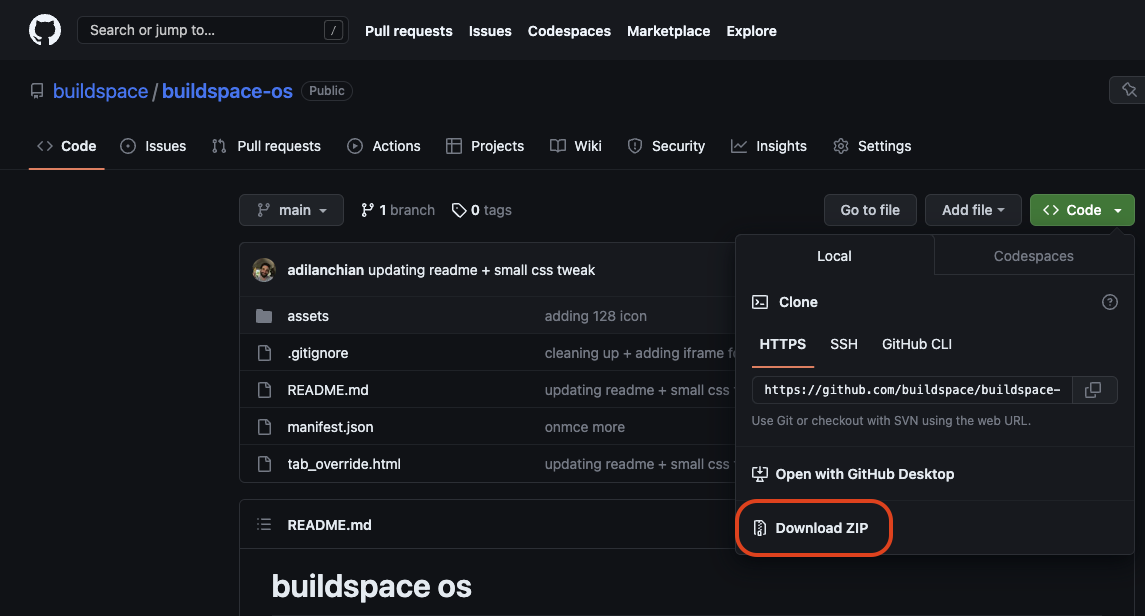 buildspace-os screenshot 1
