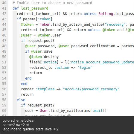 vim-indent-guides screenshot 1