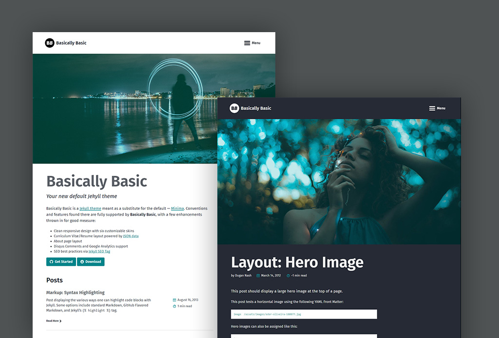 jekyll-theme-basically-basic screenshot 1