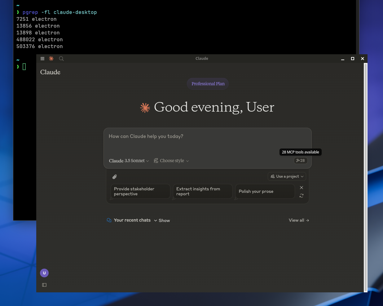 claude-desktop-debian screenshot 1