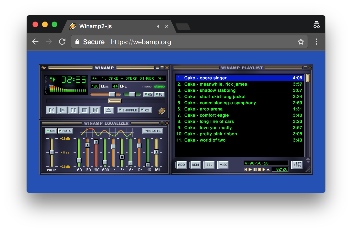 webamp screenshot 1