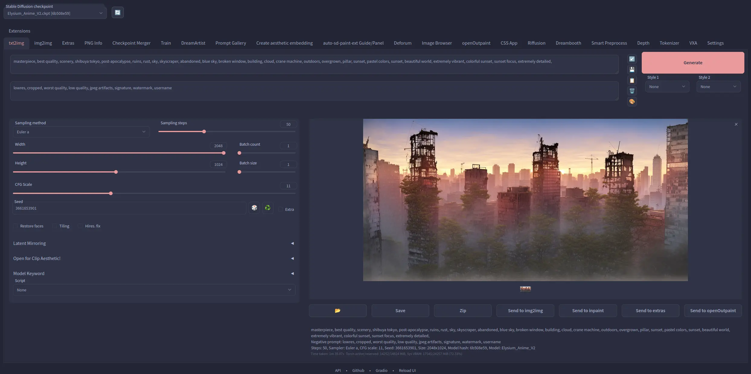 stable-diffusion-webui screenshot 4