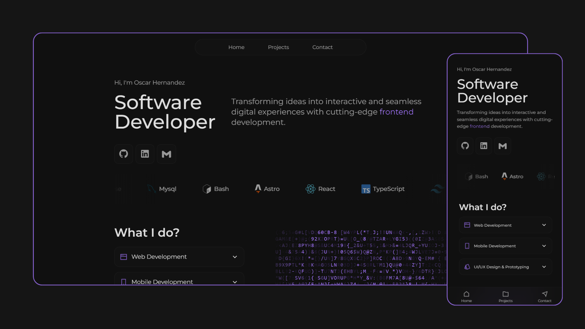 Astro-portfolio screenshot 1