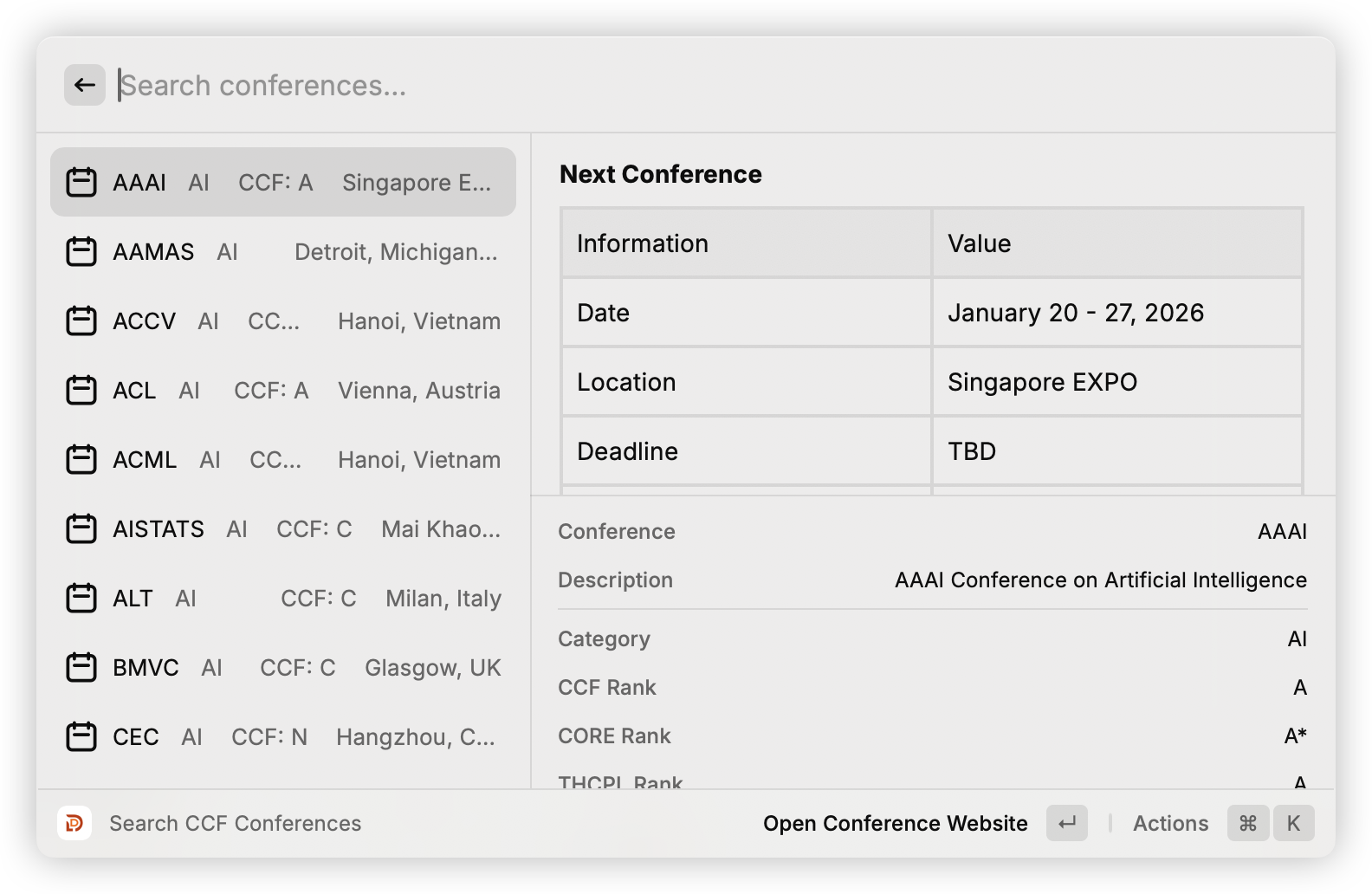 ccf-deadlines screenshot 5