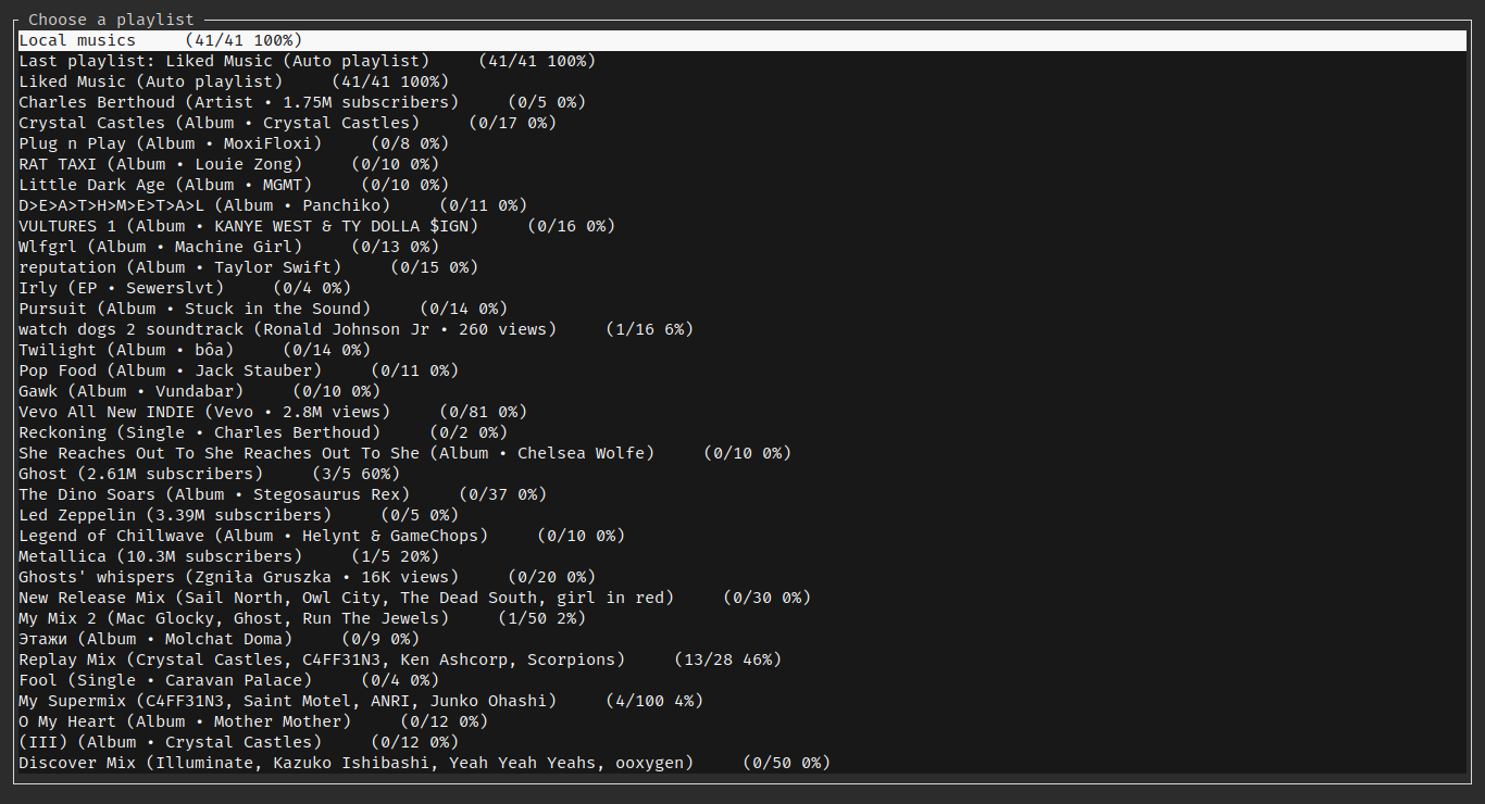 ytermusic screenshot 2