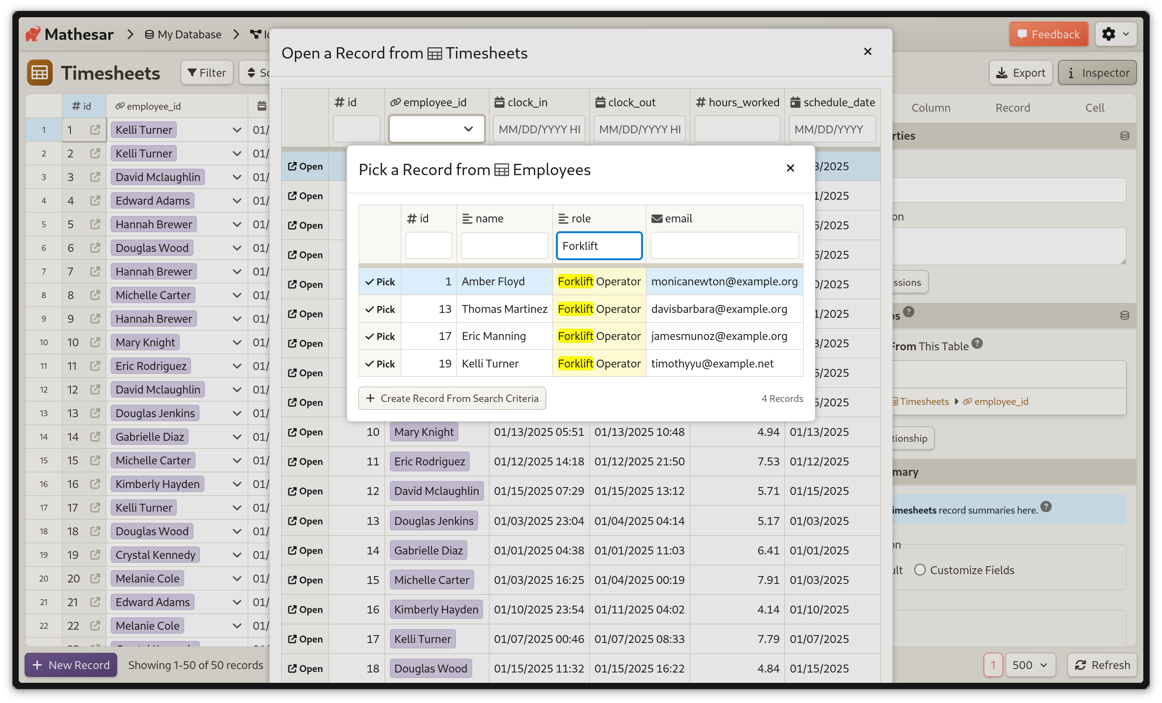 mathesar screenshot 6