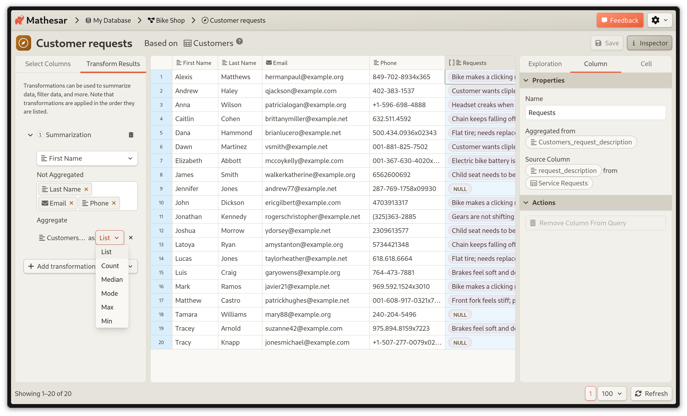 mathesar screenshot 13