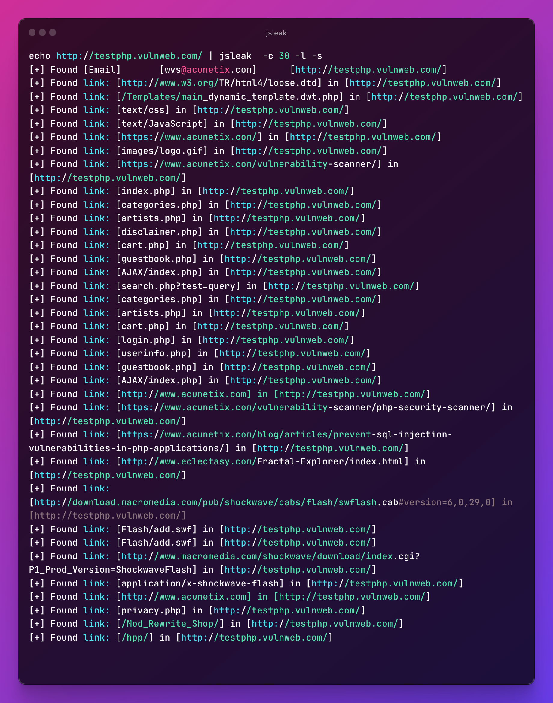 jsleak screenshot 6