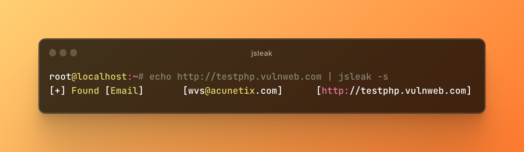 jsleak screenshot 2