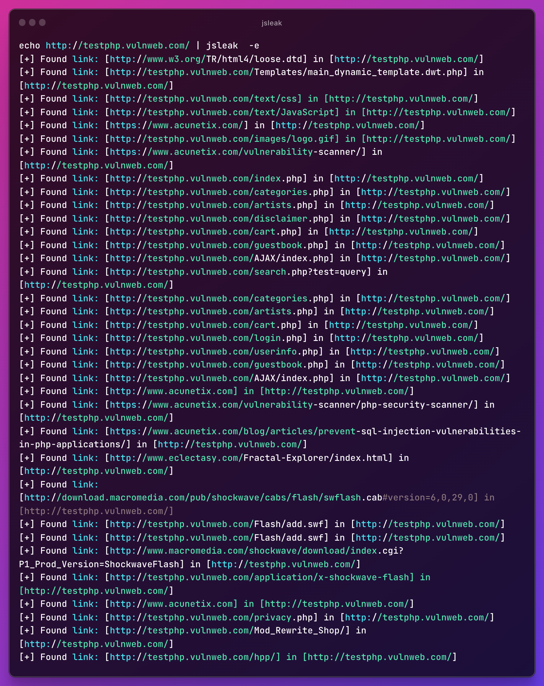 jsleak screenshot 4