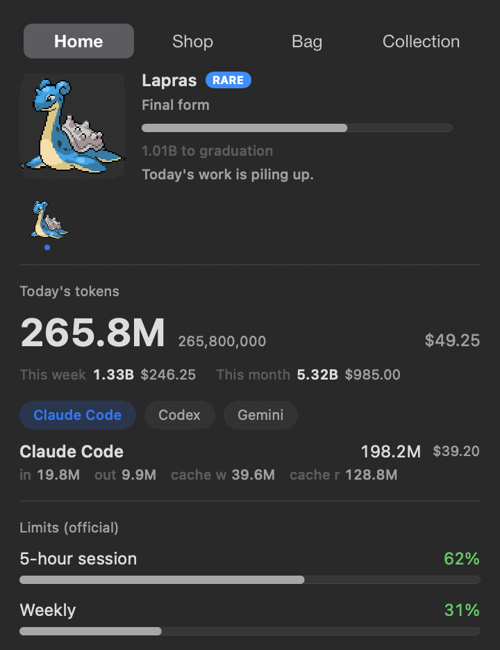 PokeTokenBar screenshot 1