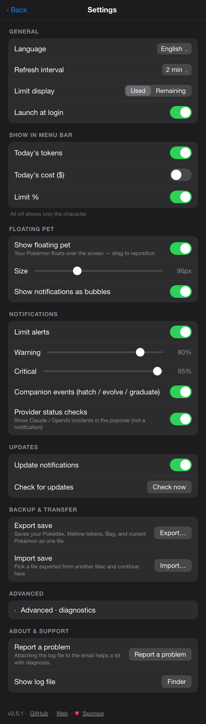 PokeTokenBar screenshot 7
