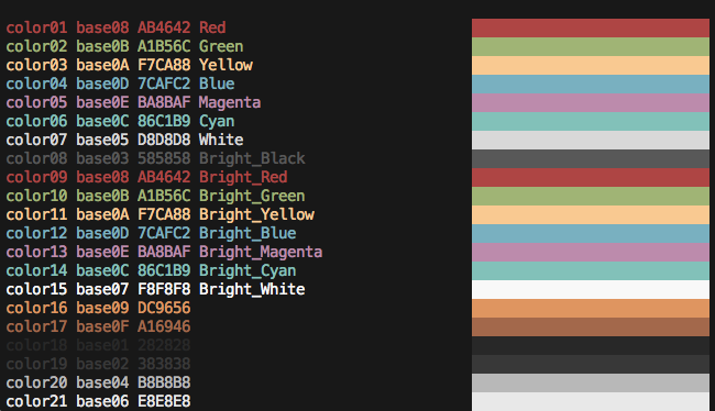 base16-shell screenshot 1