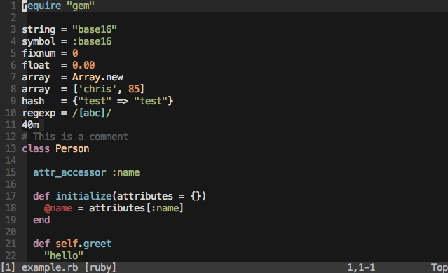 base16-vim screenshot 1