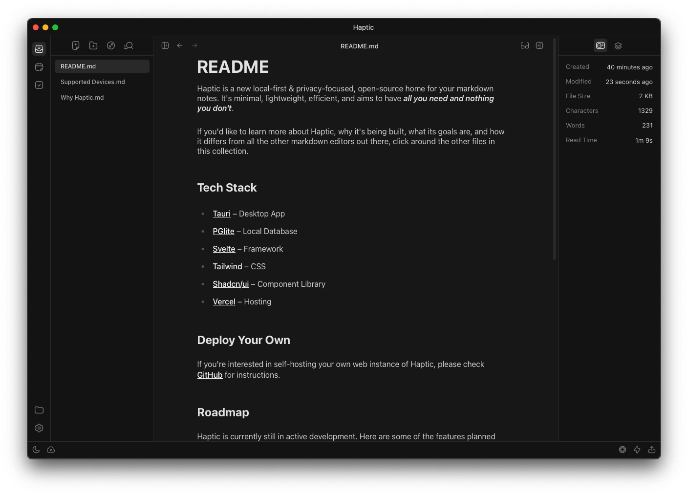 haptic screenshot 1