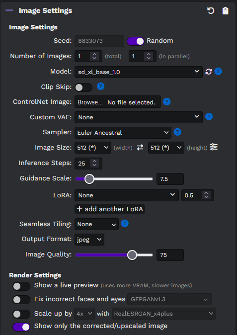 stable-diffusion-ui screenshot 5