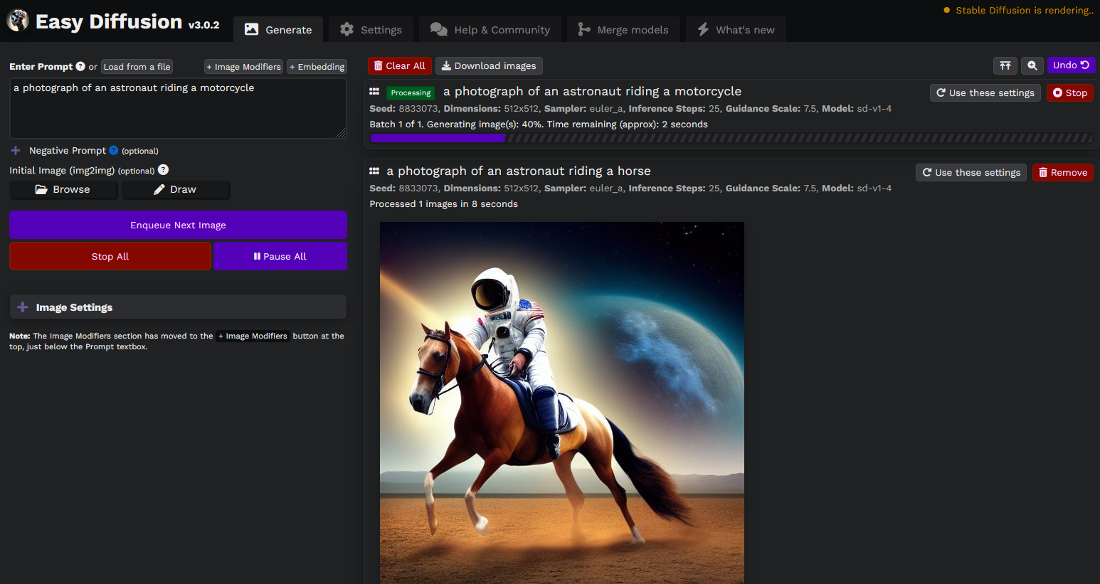 stable-diffusion-ui screenshot 1