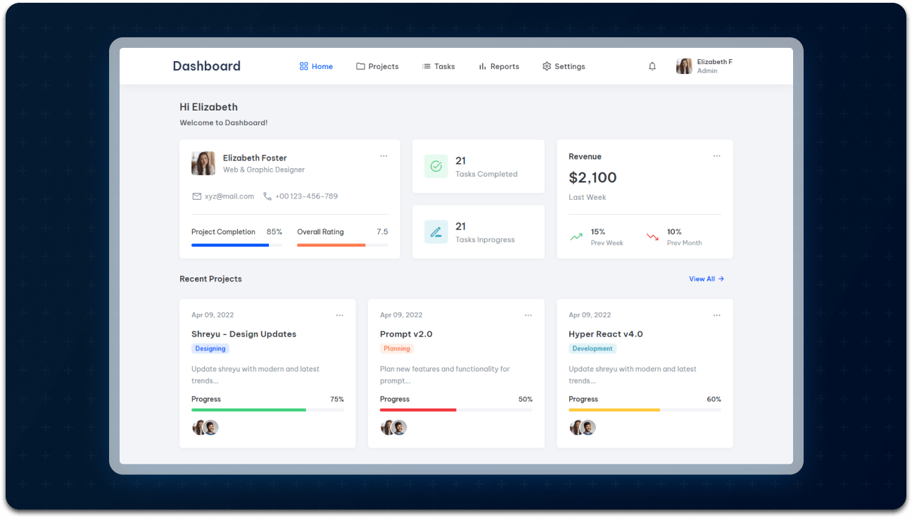 dashboard screenshot 1