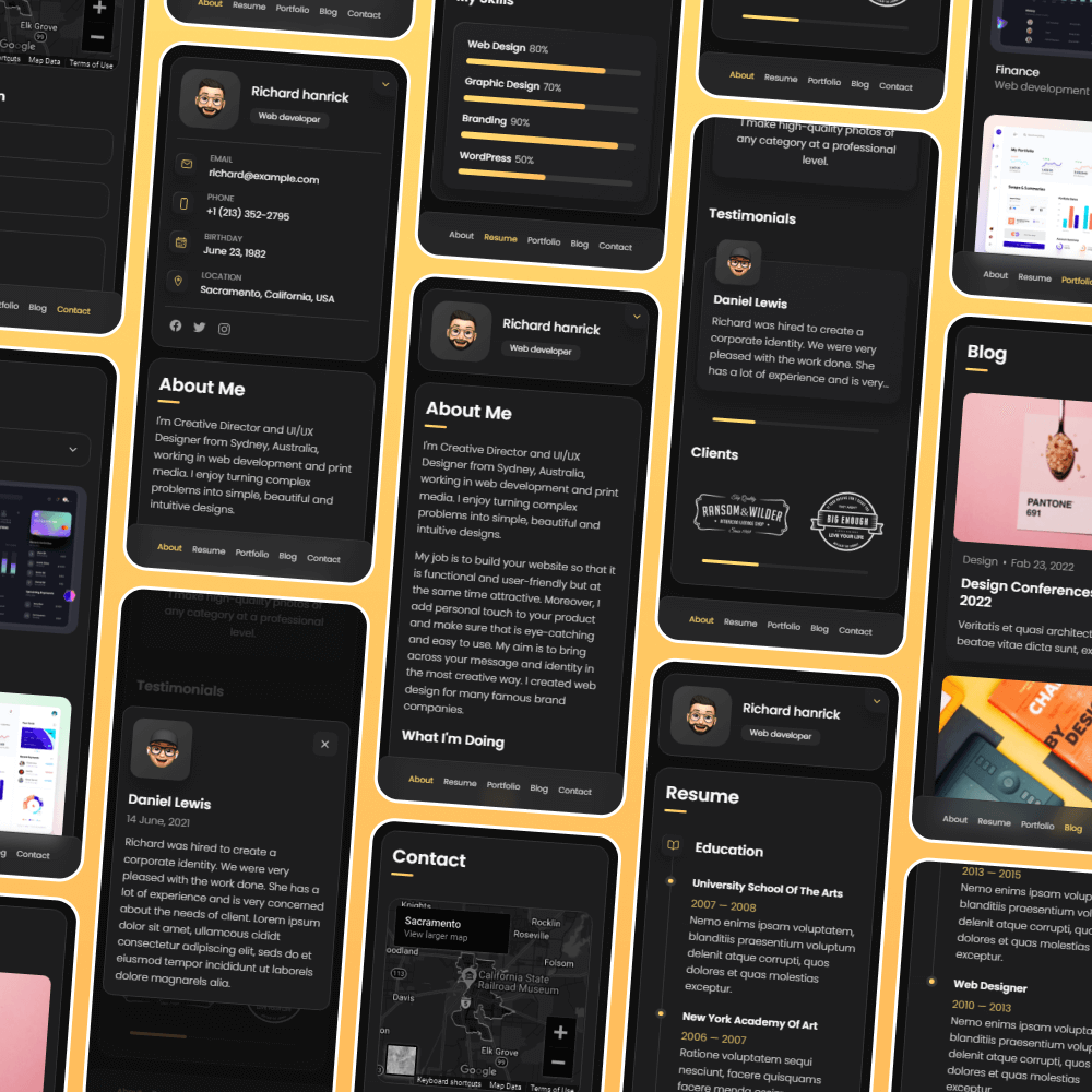 vCard-personal-portfolio screenshot 2