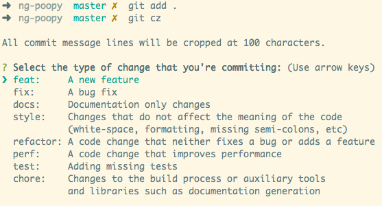 cz-cli screenshot 1