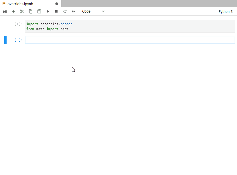 handcalcs screenshot 2