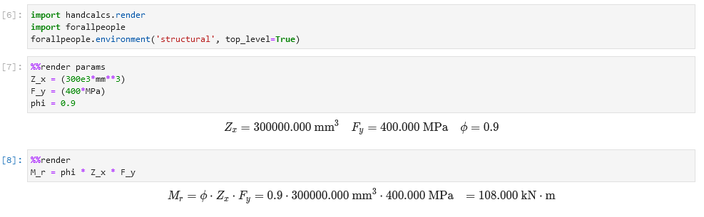 handcalcs screenshot 13