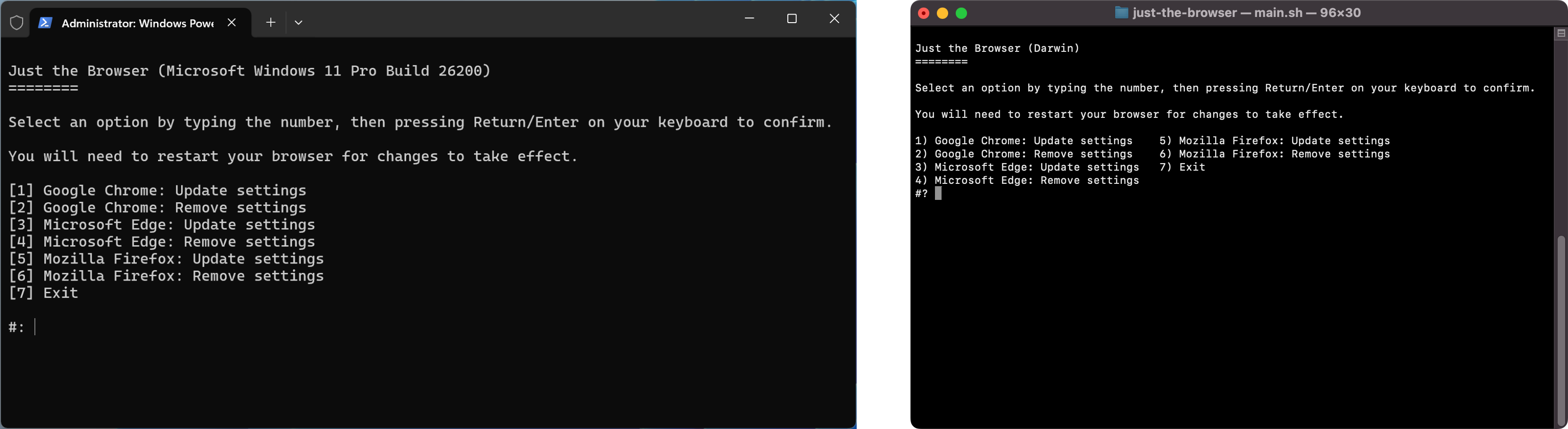just-the-browser screenshot 1