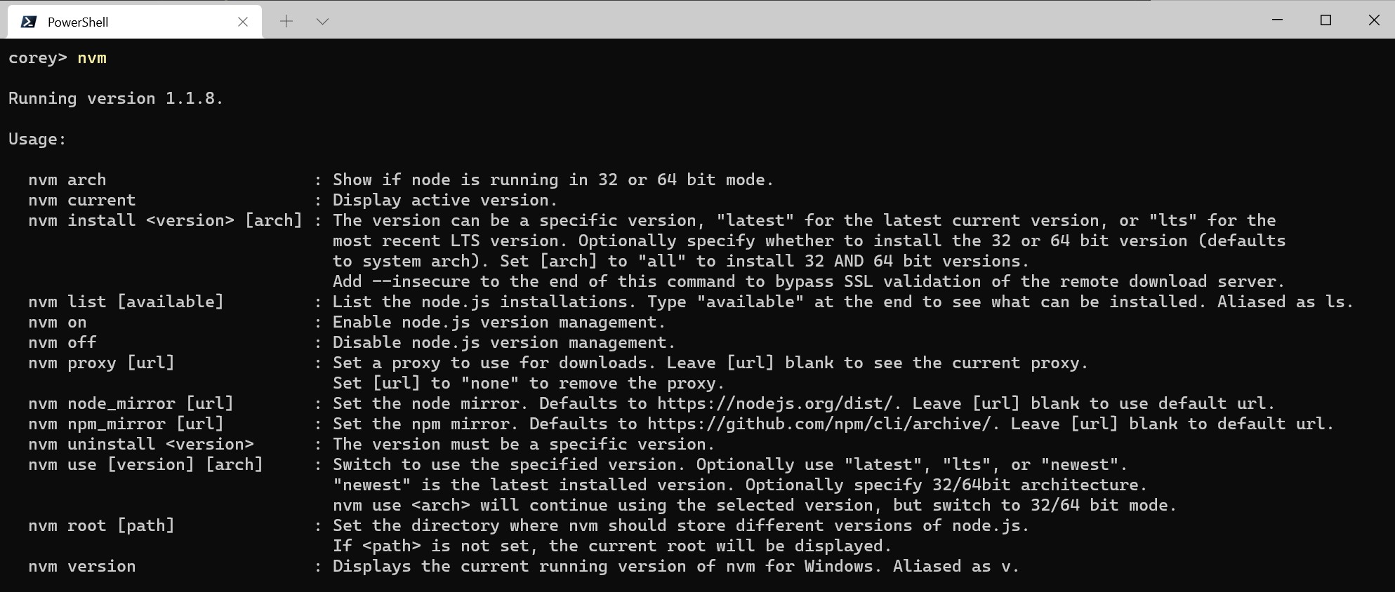 nvm-windows screenshot 2