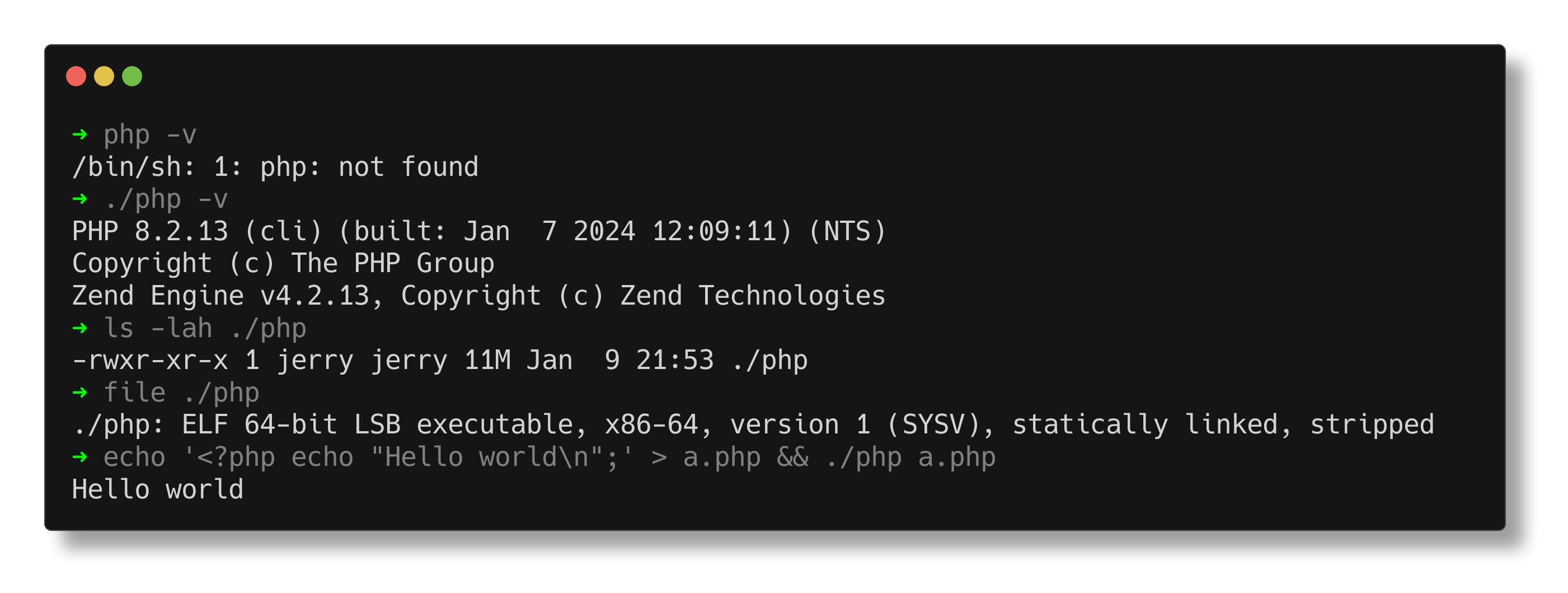 static-php-cli screenshot 1